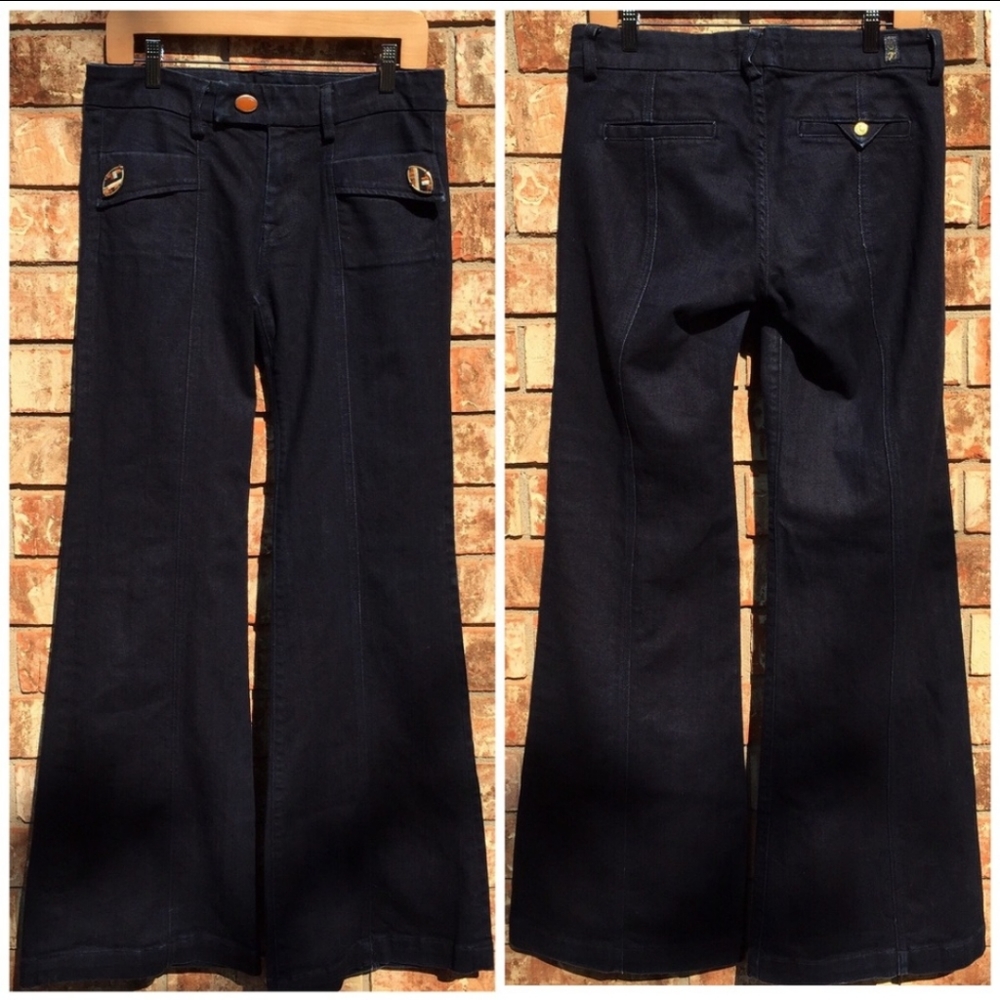 7 for all mankind wide leg trousers size 28